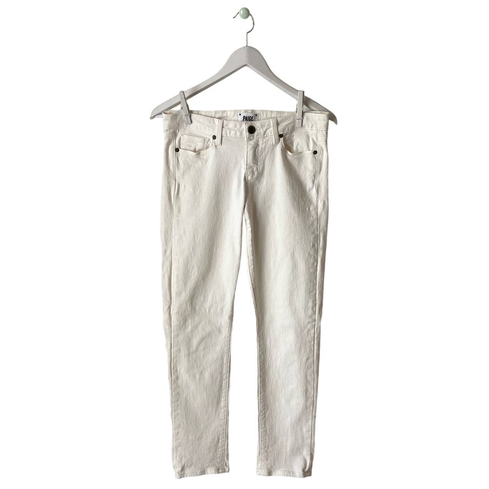 Paige White Skyline Ankle Peg Jeans Size 28